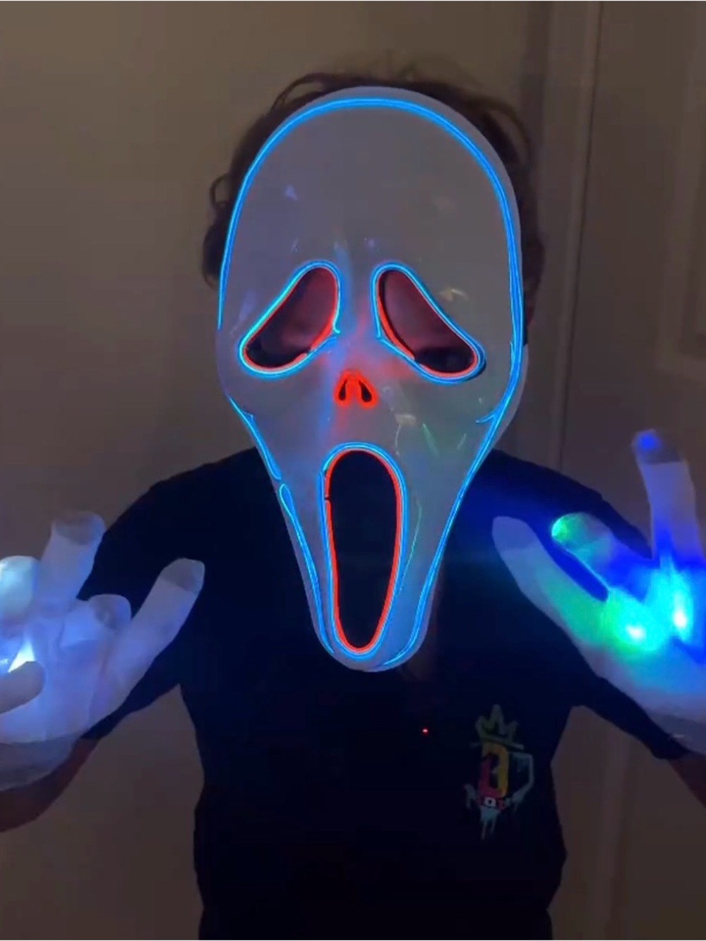 CreatiMachi Cursed Masquerade LED Halloween Mask And Gloves New In Box